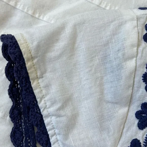 Boden Bea Linen Embroidered Dress - Cabin Blue Ticking Stripe Size US 2 (2R) - Picture 16 of 16